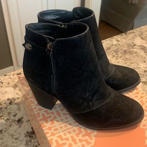 Gianni Bini black suede like booties, new without box. Size 7.5